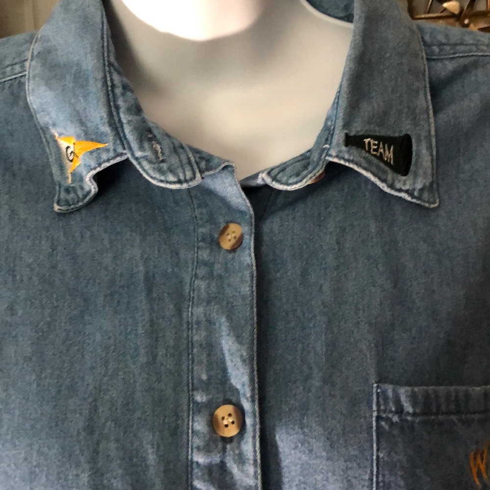Christopher & Banks Green Bay denim shirt size med - Picture 3 of 7